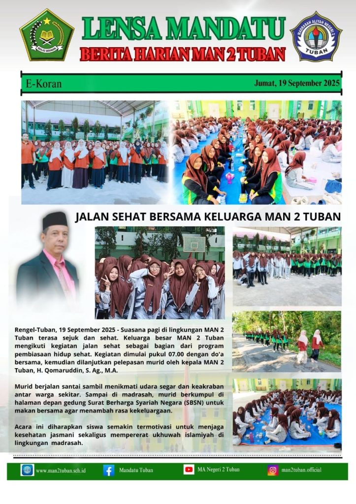 Jalan Sehat Bersama Keluarga MAN 2 Tuban